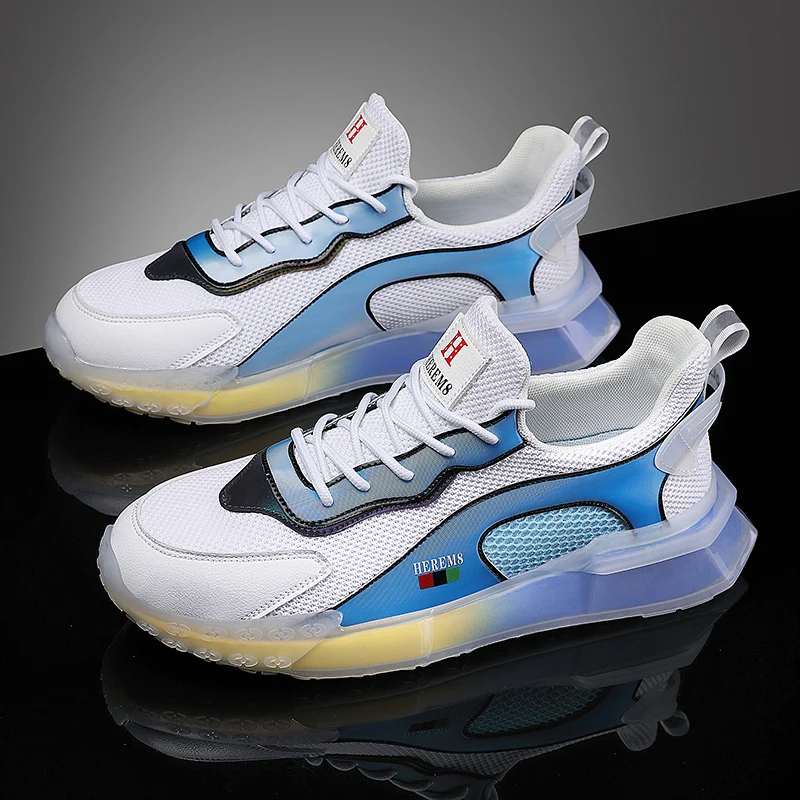 

Кроссовки мужские массивные, дышащие, Нескользящие, амортизирующие, повседневная прогулочная обувь, удобные