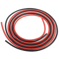 1meter black 1meter red silicon wire 12awg 14awg 16awg 22awg 24awg heatproof soft silicone silica gel wire cable