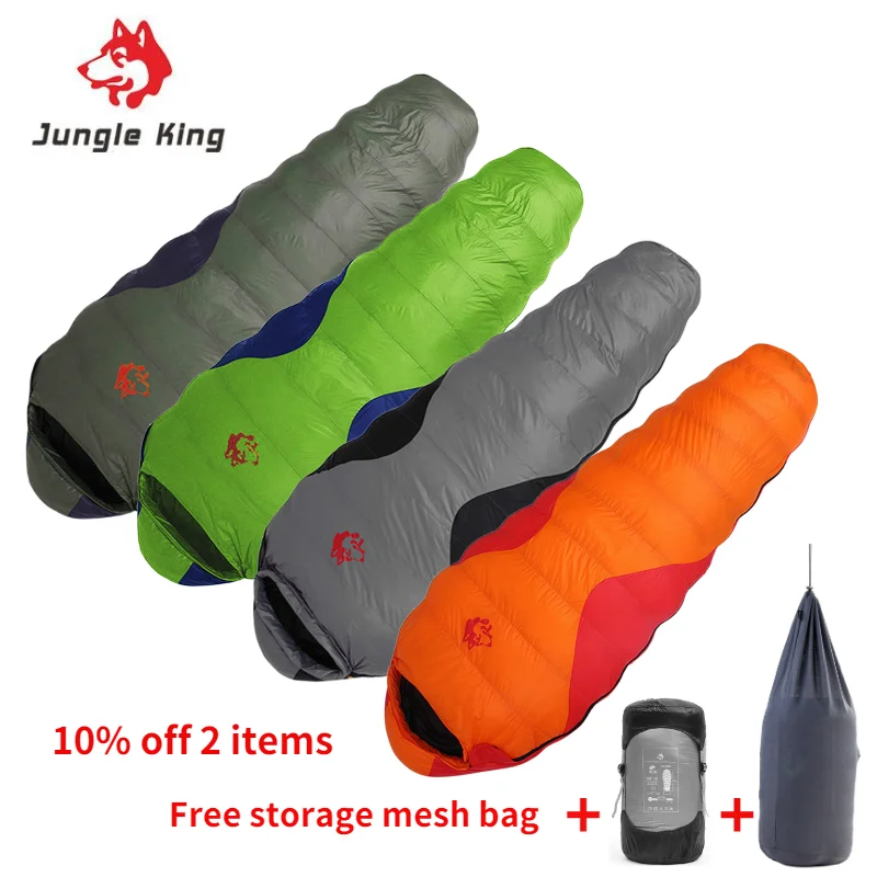 Спальный мешок JUNGLE KING CY660, 1200g, осенне-зимние модели, ультралегкий, для взрослых, уличный, толстый, для отдыха, кемпинга