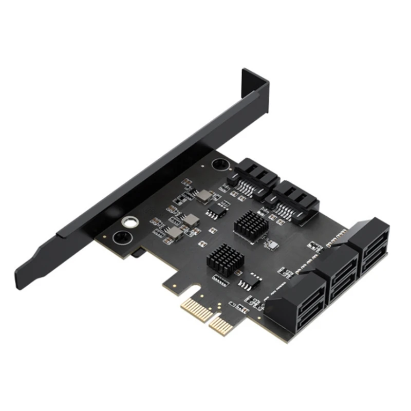 

8 Port PCIE Adapter with Profile Bracket 6Gbps PCIe to SATA III Host Controller
