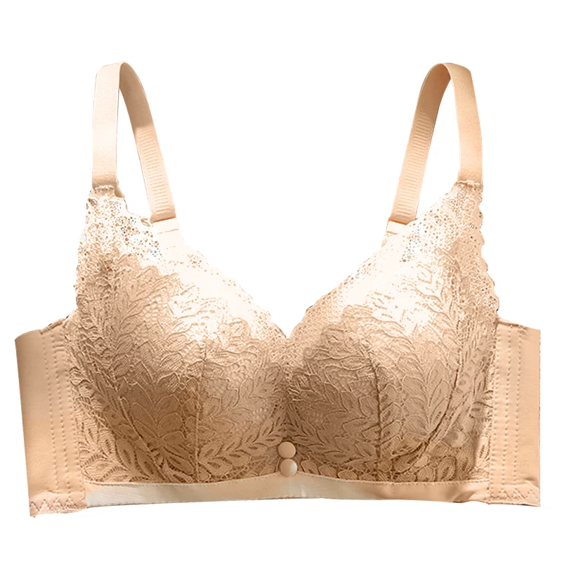 Sujetador de encaje para mujeres embarazadas, sost&eacute;n de lactancia sin anillo de acero, ropa de embarazo, algod&oacute;n org&aacute;nico, ropa interior de maternidad-2