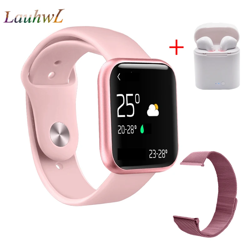 P80 модные часы Smart Watch Для мужчин женщин IP68 Водонепроницаемый полный сенсорный