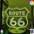 Светодиодный ночсветильник Route 66 для украшения дома гаджет будет Роджерс шоссе детская спальня ночсветильник для мам дорога настольная лампа подарок