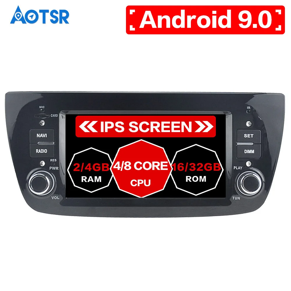 Автомобильный DVD-плеер AOTSR на Android 9 с GPS-навигацией видеоплеер стерео для FIAT DOBLO/Opel