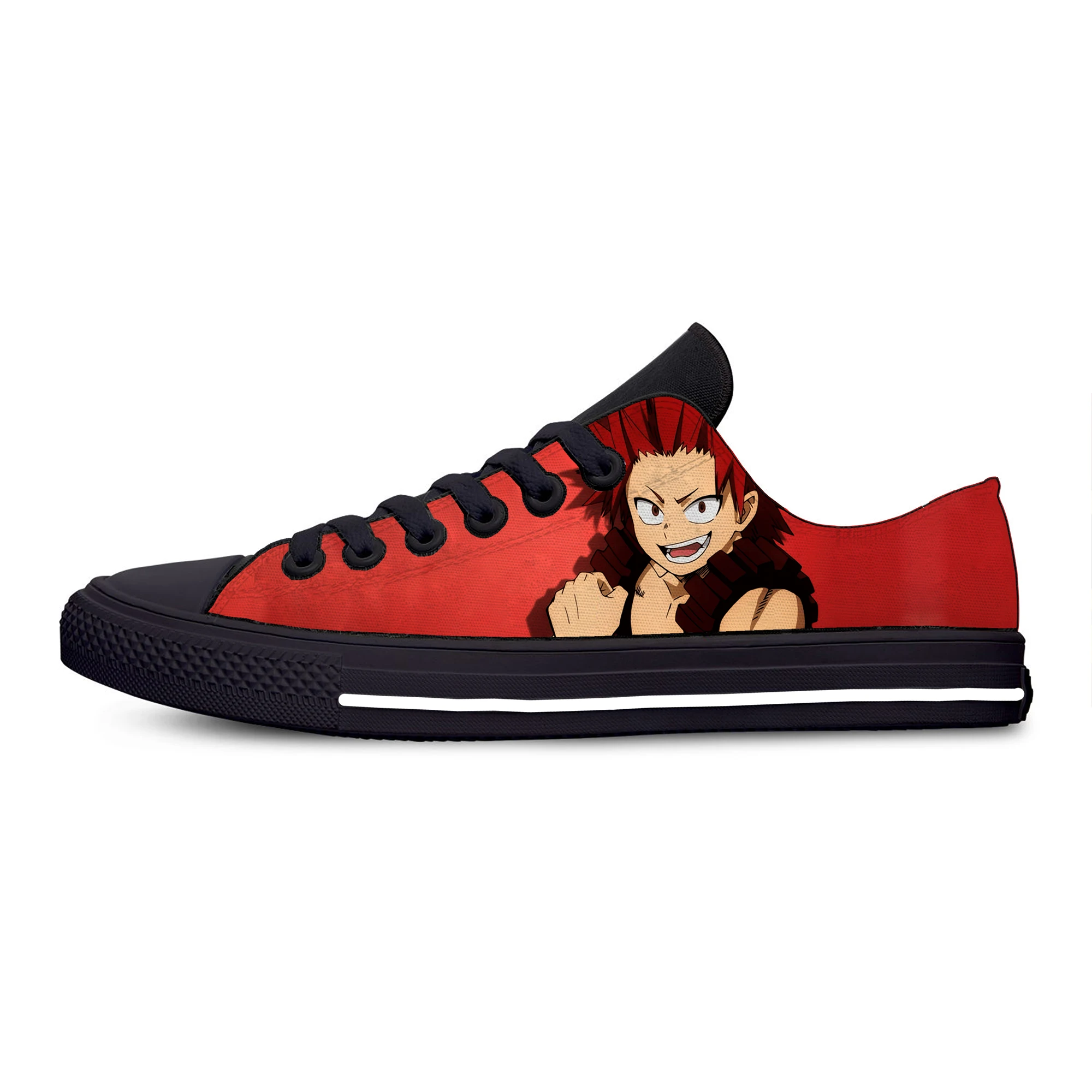 

Anime Manga Boku My Hero Academia Kirishima Eijiro Casual Cloth Shoes Low Top Lightweight Breathable 3D Print Men women Sneakers