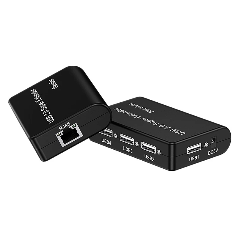 USB сплиттер 1X4 USB2.0 к RG45 удлинитель 100 метров Сетевой адаптер для (вилка США)|Кабели