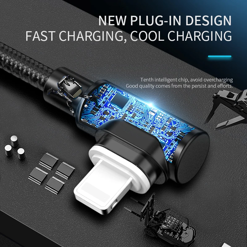 Tongyinhai usb type C 3A 90 градусов игровой USB кабель F Форма L изгиб зарядный шнур магнитные телефонные кабели для Iphone/Android телефон