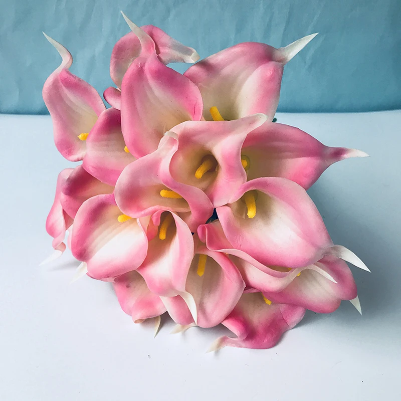 Искусственные искусственные цветы лилии Свадебный букет невесты сделай сам