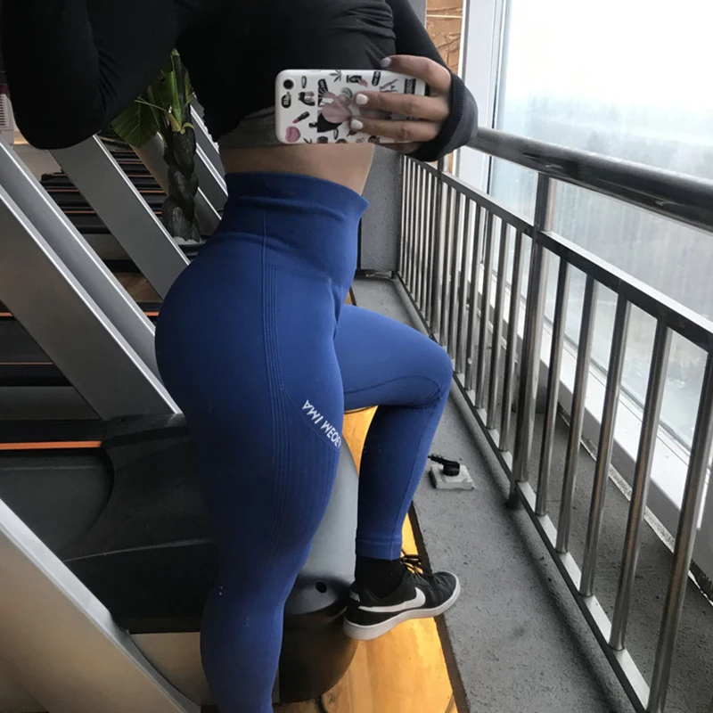 

Леггинсы женские бесшовные с высокой талией, нейлоновые