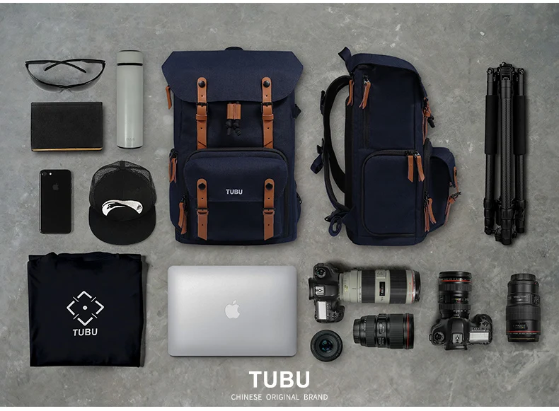 Leather retro micro single Camera bag shoulder large capacity digital SLR bag TUBU 6033 casual portable backpack