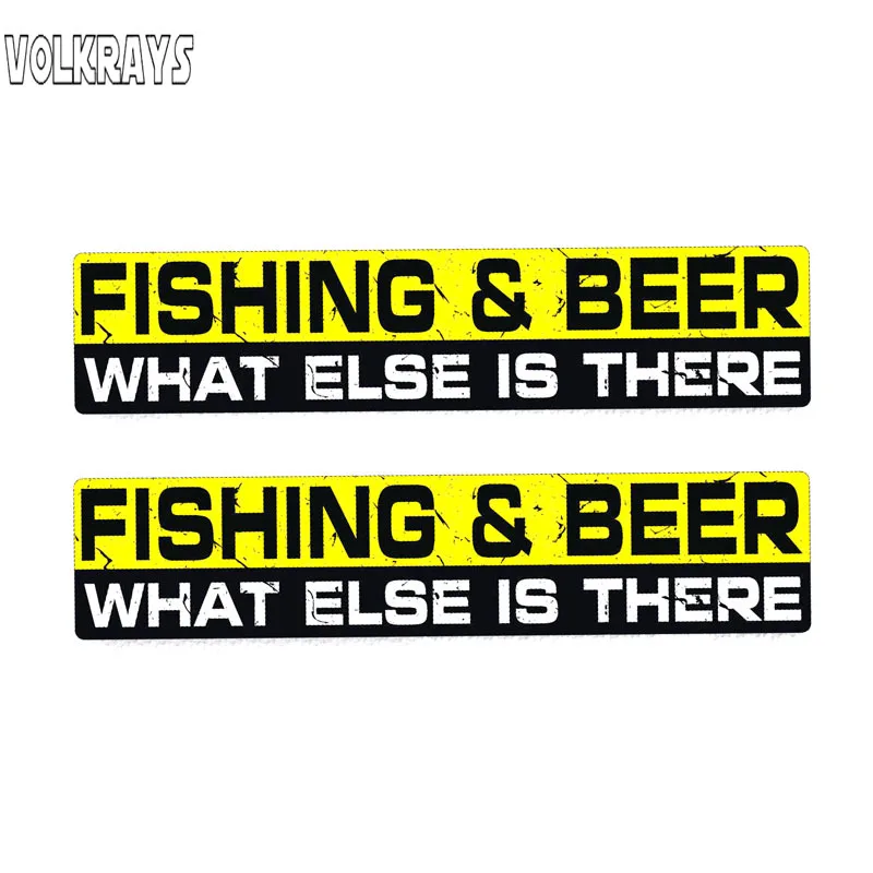 Volkrays 2 X индивидуальная Автомобильная наклейка рыбалка и пиво что еще есть