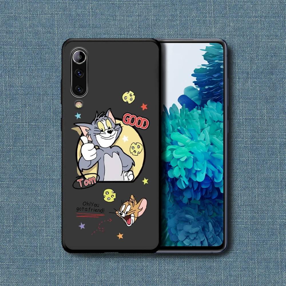 

Cute Toms Cartoon Jerries Couple Phone Case For Xiaomi Mi Note 10 A3 9 MAX 3 A2 8 9 Lite Pro Ultra black Shell Silicone Bumper