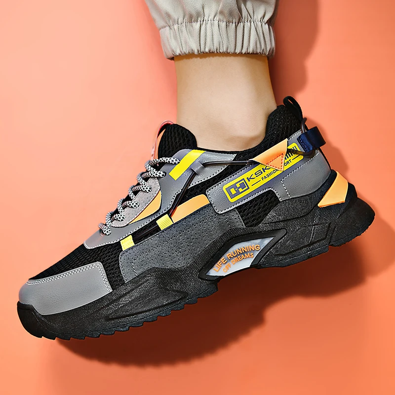 

Platform Increasing Men Shoes Breathable Outdoor Casual Shoes Men's Sneakers Lightweight Walking Dad Footwear Zapatos Deportivos