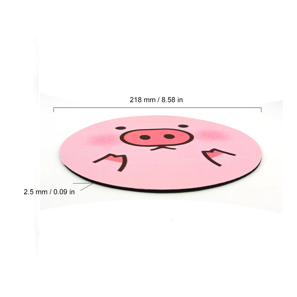 Милый круглый коврик для мыши CHYI с мультяшным котом/кроликом/свиньей