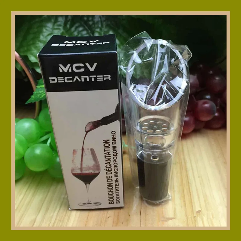 Wine Plastic Pourer Acrylic Mini Decanter Red Wine Aerator Magic Decanter Red Wine Barware Wine Separator Bar Supplies AT124
