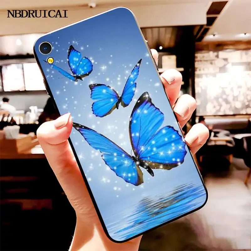 Мягкий силиконовый чехол для телефона PENGHUWAN из ТПУ с бабочкой Vivo Y91c Y17 Y51 Y67 Y55 Y93 Y81S