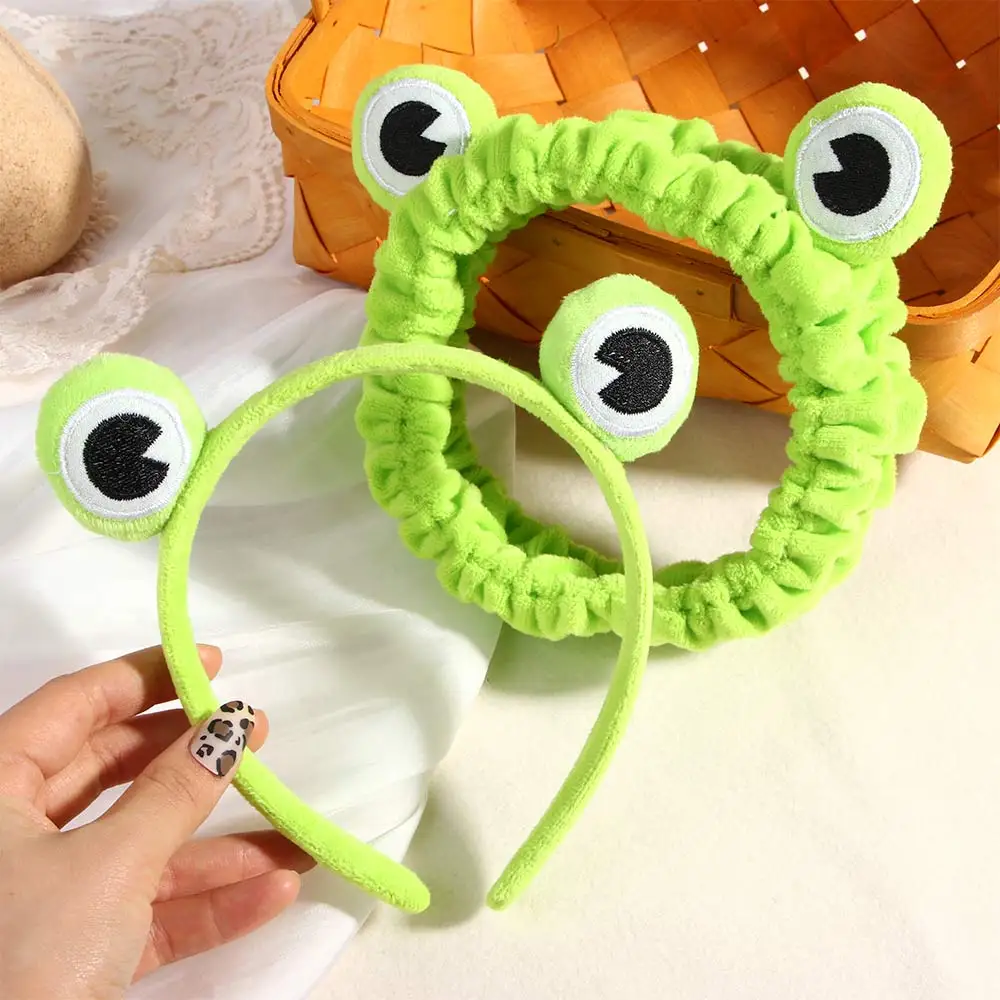 

Funny Frog Makeup Headband Wide-Brimmed Elastic Hairbands Cute Girls Hair Bands Women Hair Accessories Girls Hairband 2021