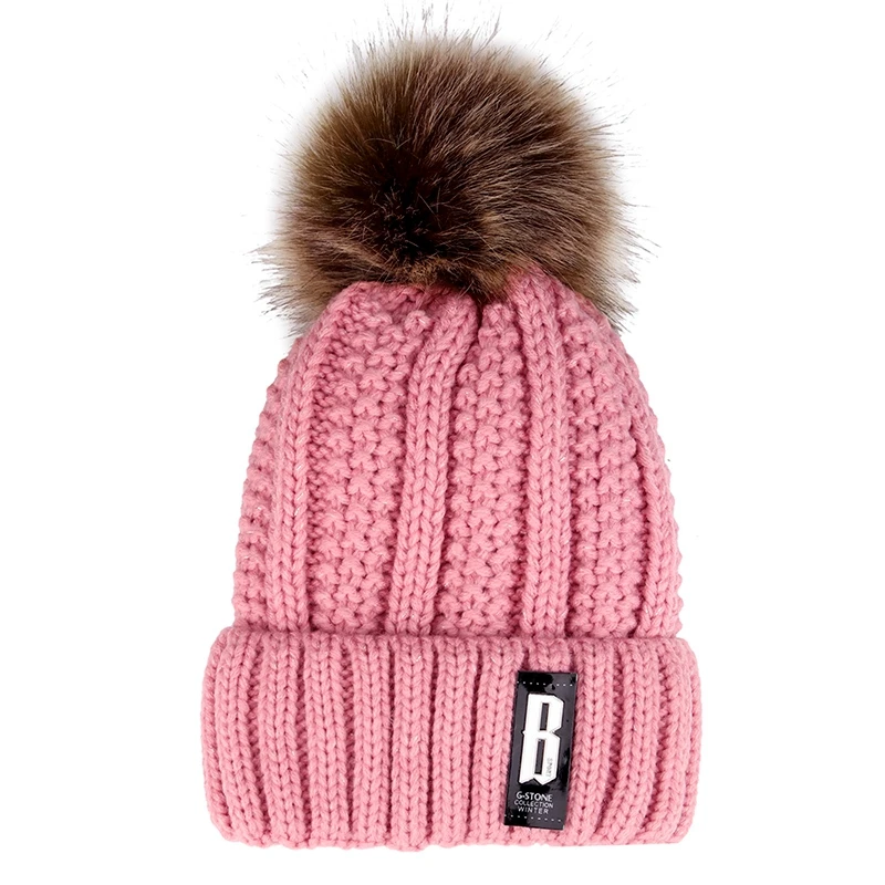 201901New Женская Зимняя шерстяная шапка плюс бархатная Толстая вязаная шляпа теплая