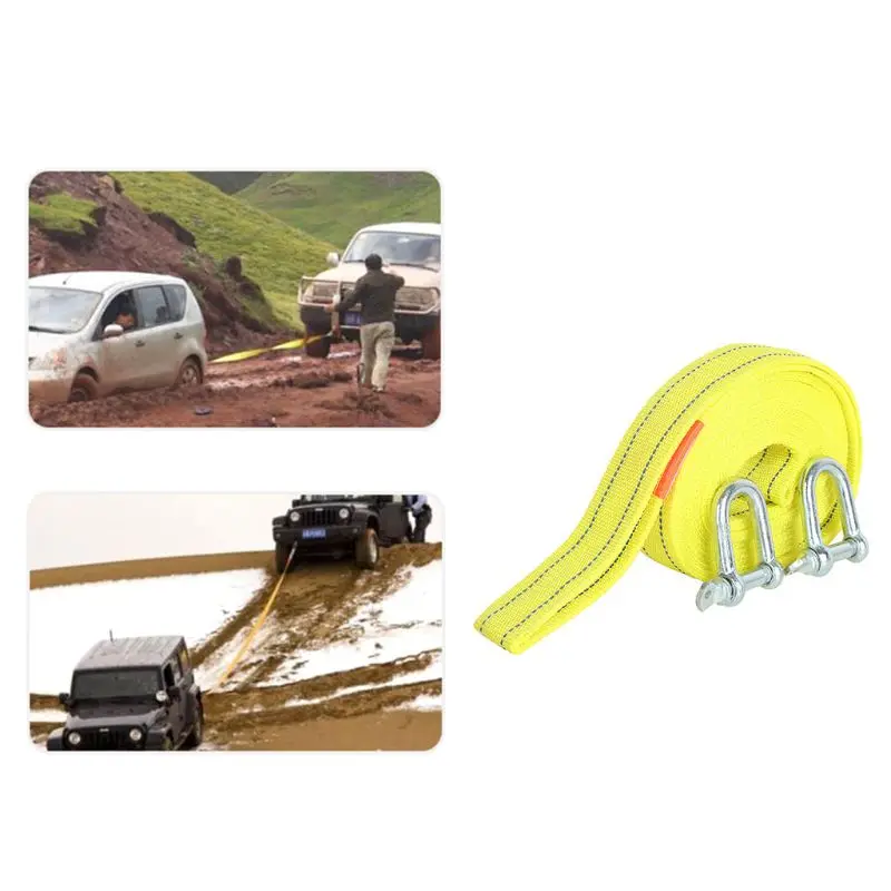 

4m 5tons Car Van Tow Rope Hook Heavy Duty Road Recovery Pull Towing Strap