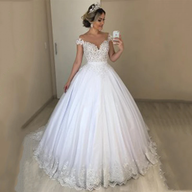 Бальное платье принцессы Miaoduo бальное с открытыми плечами кружевное Тюлевое