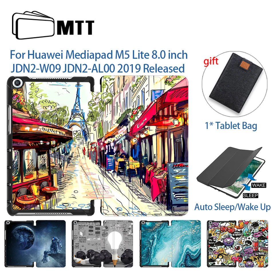 

Чехол-книжка MTT для Huawei Mediapad M5 Lite, 8 дюймов, из искусственной кожи, с магнитной подставкой, JDN2-W09, JDN2-AL00