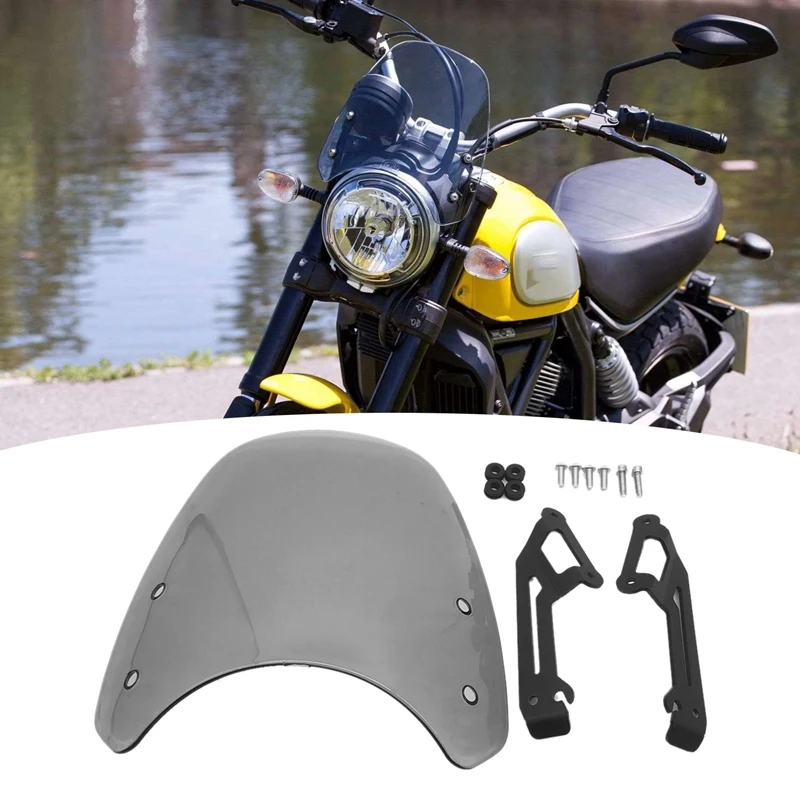 

Windscreen Windshield for DUCATI Scrambler 400 800 2015-2019 Headlight Fairing Deflectors
