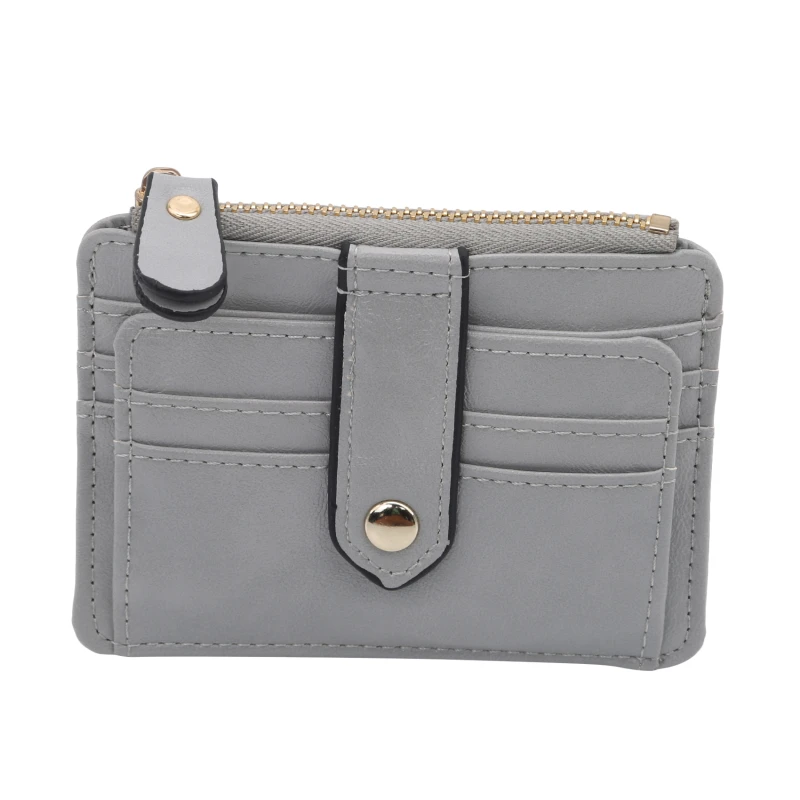 

Small Fashion Credit ID Card Holder Slim Leather Wallet With Coin Pocket Man Money Bag Case For Men Mini Women Business Purse