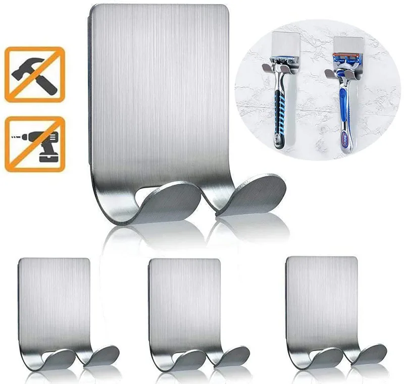 

1Pcs Stainless Steel Razor Holder Shower Men Shaving Shaver Shelf Shaving Razor Rack Storage Rack Bathroom Hook Hanger Organizer