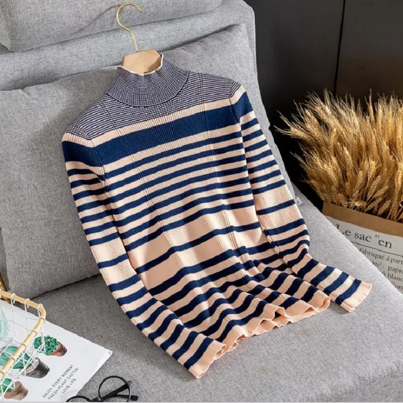 

Sweaters Autumn Winter Thick Warm Turtlnecks Top Blouse Elegant Slim Fit Soft Women Knitted Jumper Pullover Sweaters