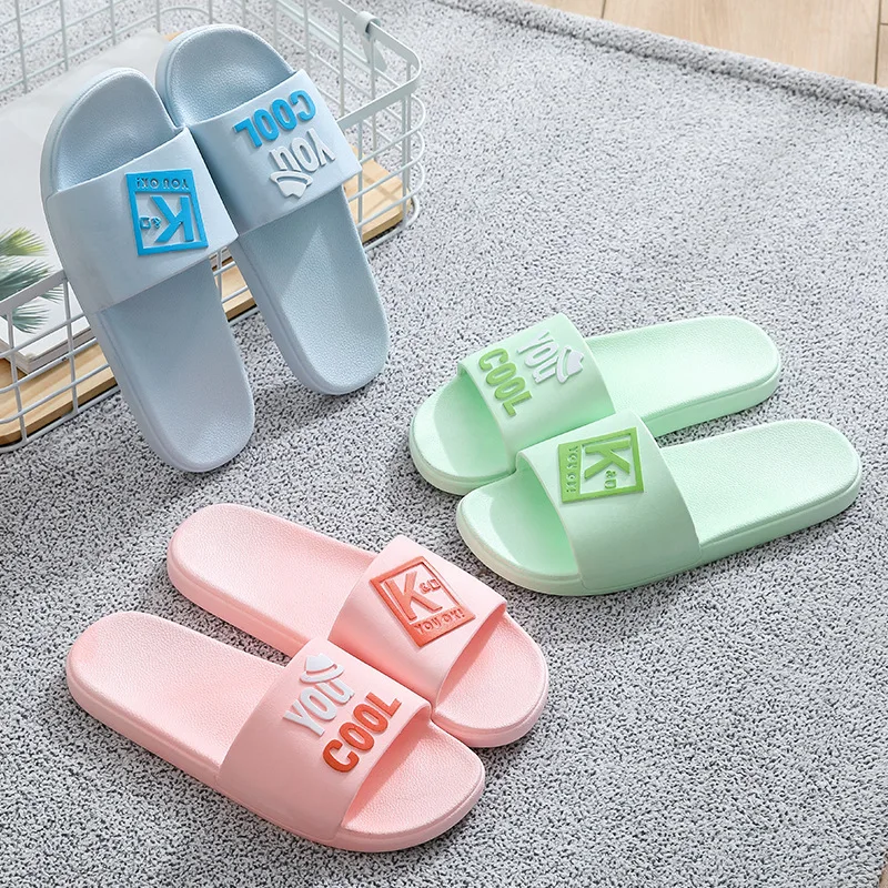 

Couple home slippers unisex summer outdoor non-slip wear-resistant shoes indoor bath home soft bottom bathroom sandals