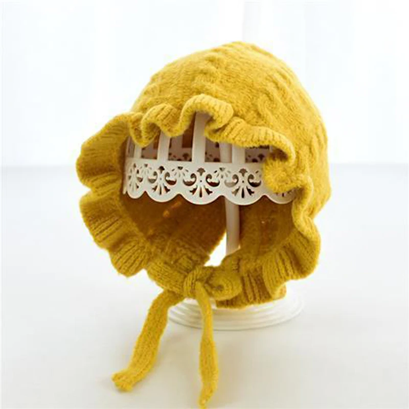 Шапка-бини осенне-зимняя вязаная для девочек от 0 до 3 месяцев 100% | Детская одежда и