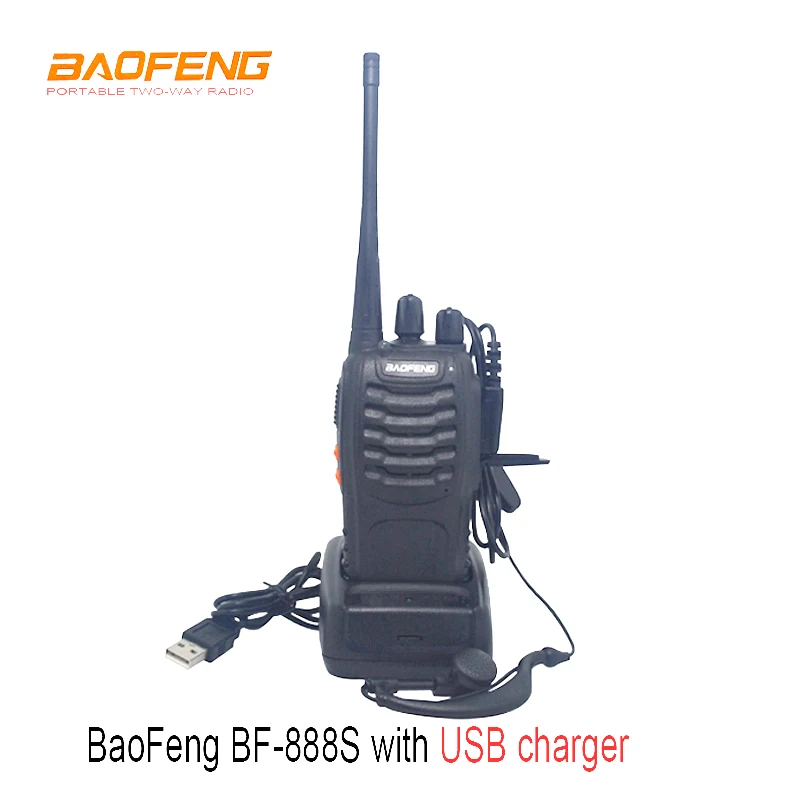 1 шт BaoFeng BF-888S Walkie Talkie 888s UHF 400-470MHz переговорный трансивер A0784A двухстороннее радио с зарядным устройством USB - Цвет: USB charger