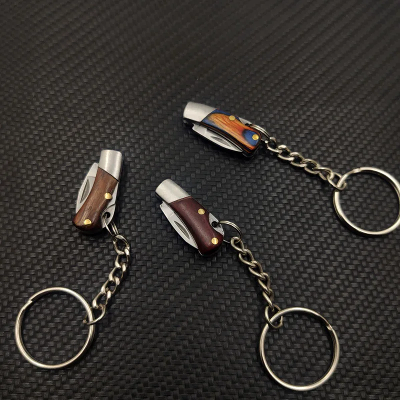 Дропшиппинг маленький размер Красная деревянная ручка из нержавеющей стали мини