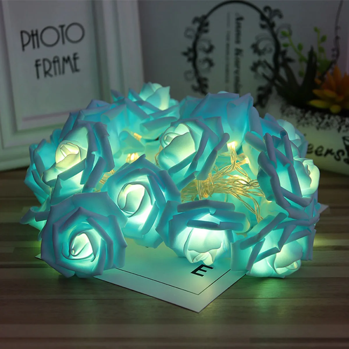 Светодиодный светильник на батарейках с розами праздничная гирлянда День