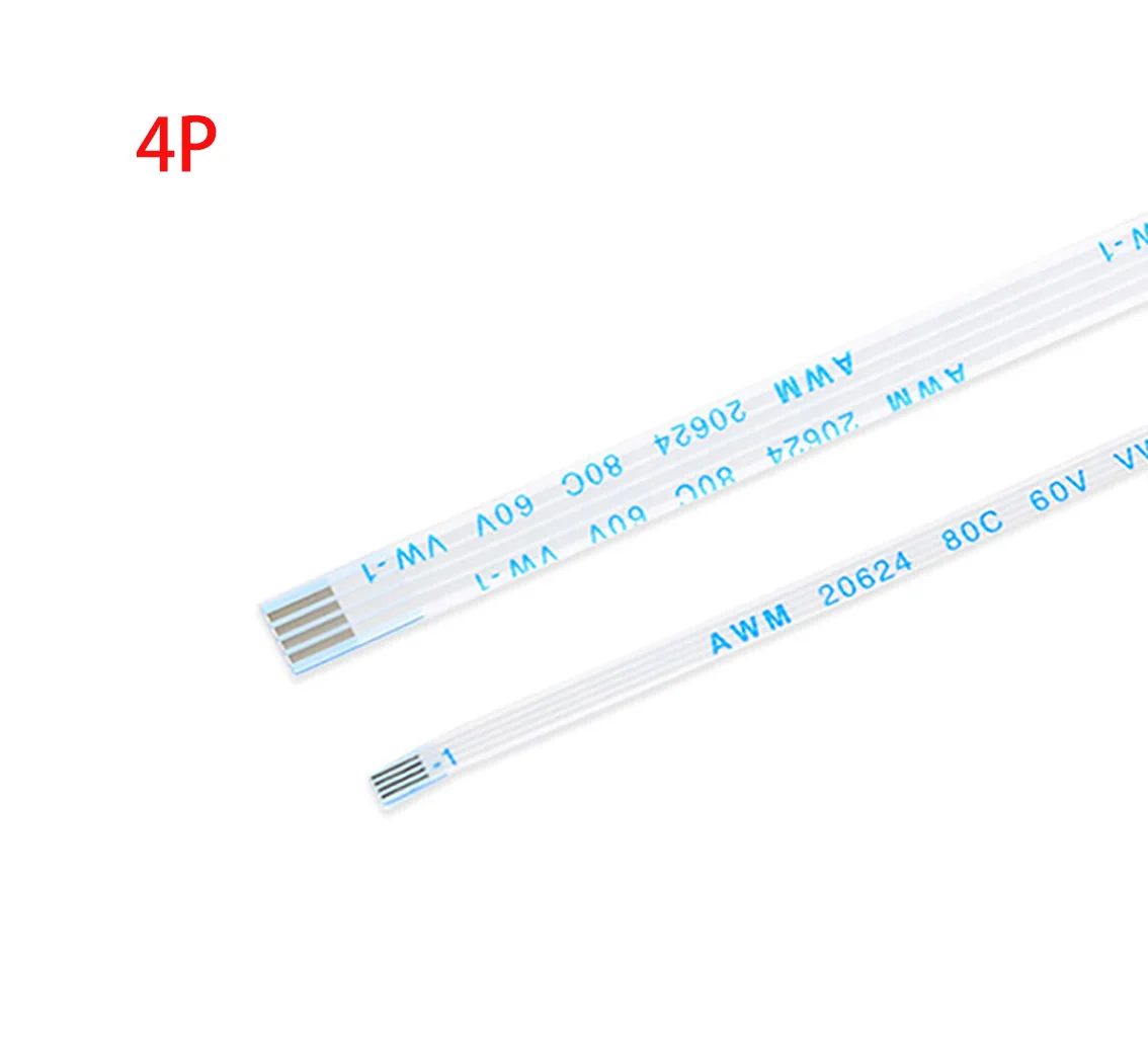 

5Pcs 4 Pin FFC/FPC Flexible Flat Cable Pitch 0.5mm 1mm Reverse /Forward Direction AWM 20624 80C 60V