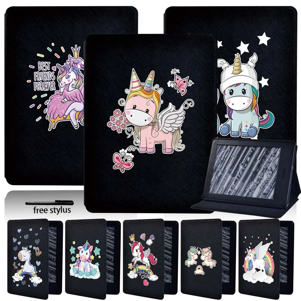 

Тонкий кожаный чехол-подставка для планшета Amazon Kindle 8th/10th Paperwhite 1/2/3/4 противоударный чехол для планшета MacBook защитный чехол + ручка