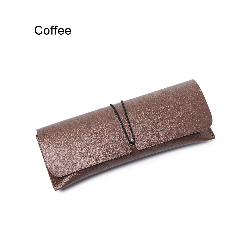 coffee 1 шт. Новые портативные футляры для очков из искусственной кожи Чехол для очков футляр для очков сумка солнцезащитные очки держатель Футляр для очков - Цвет: coffee