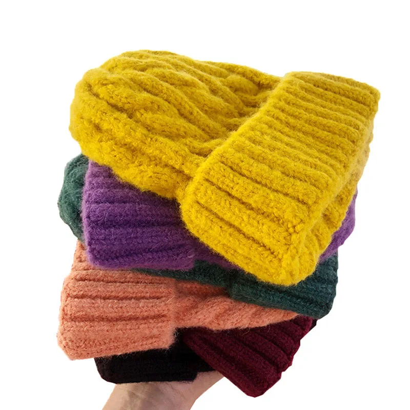 Женские облегающие шапки роскошная зимняя шапка для девочек карамельных цветов