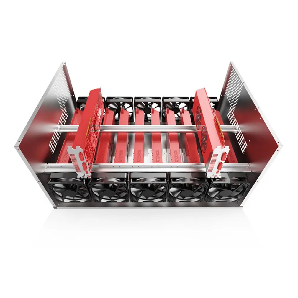 Крипто монета открытый воздух добыча рамка Rig графика чехол ATX Fit 12 GPU эфириум ETH и