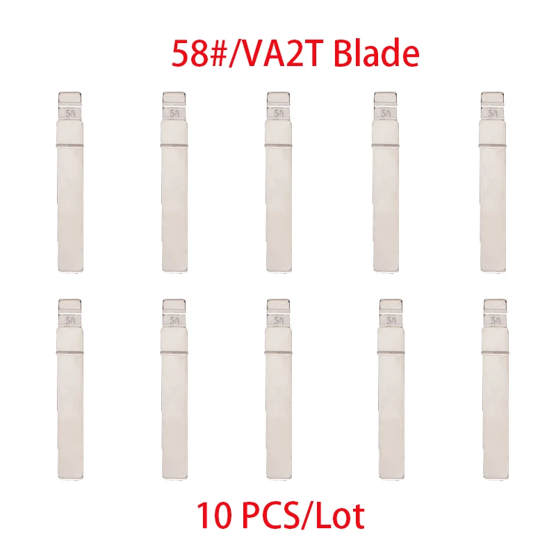 

10pcs/lot Uncut Flip KD Remote Key Blade VA2T Type #58 Without Blade For Citroen Triumph For Peugeot 307 207 308