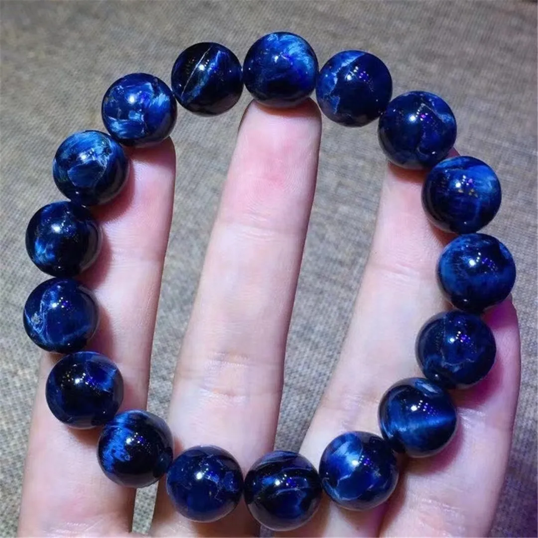 

12mm Top Natural Blue Pietersite Bracelet Jewelry For Women Man Gift Luck Crystal Beads Namibia Energy Gemstone Stretch AAAAA