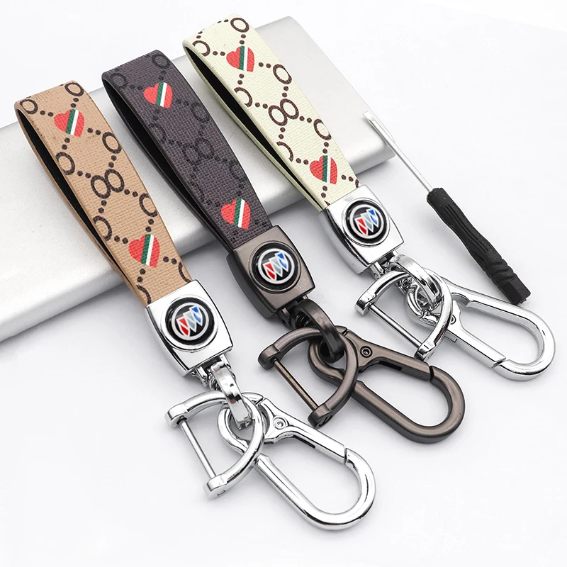 Кожаный Автомобильный брелок с логотипом пара классических подарков подвеска