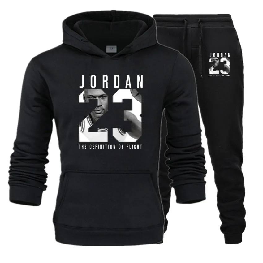 Мужской спортивный костюм Jordan 23 флисовая толстовка с капюшоном и спортивные