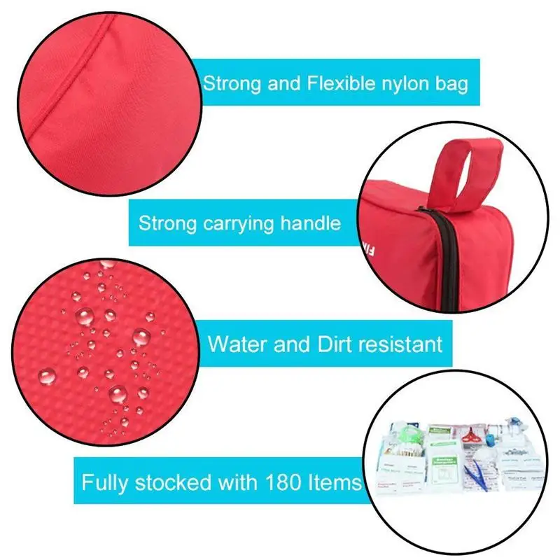 Аптечка первой помощи 180 шт. аптечка для чрезвычайных ситуаций сумка оказания