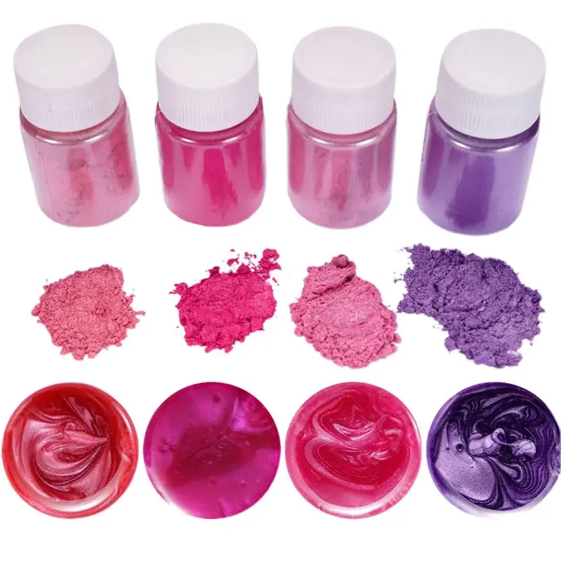 

4 Pcs/set Mixed Color Resin Jewelry DIY Making Craft Glowing Powder 25ml/Bottle Luminous Pigment Set Crystal Epoxy Material