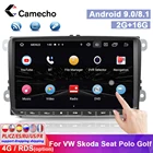 Автомагнитола Camecho, мультимедийный плеер на Android, с GPS, для VW Passat, Golf, Jetta, POLO, Skoda, Seat, Golf, типоразмер 2DIN