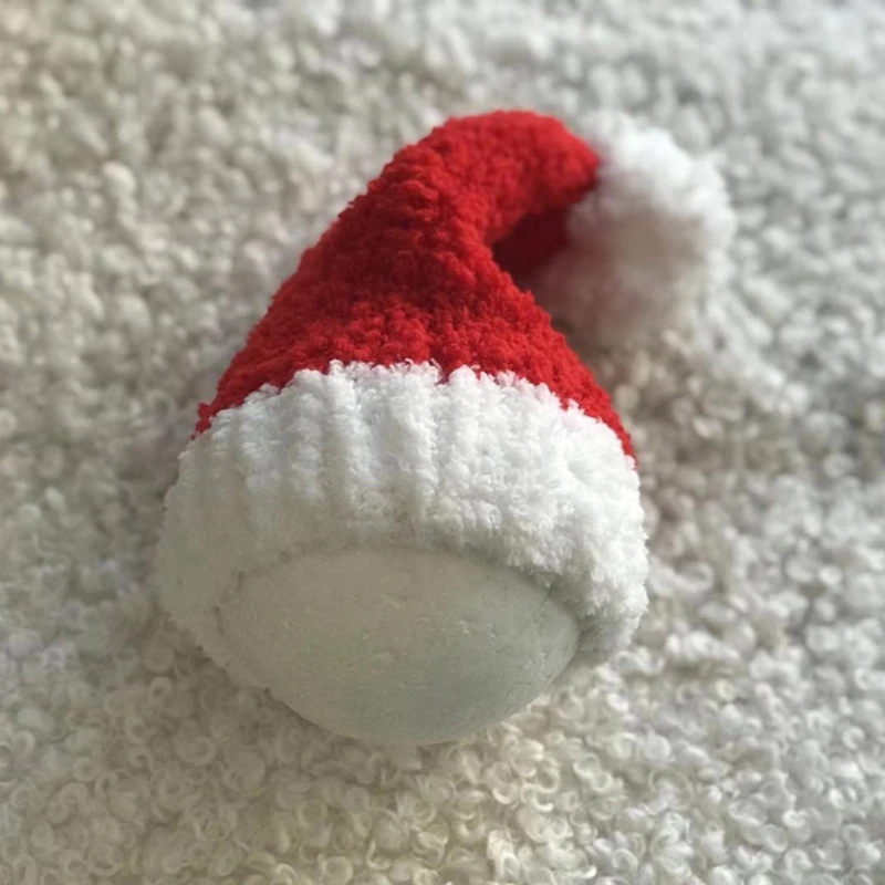 

Baby Festive Christmas Hat Newborn Photography Props Hand-Knitted Hats Beanie