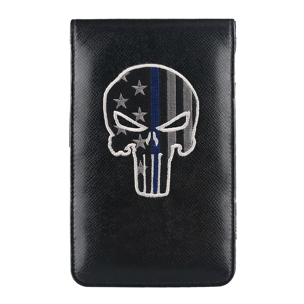 Чехол книжка с изображением черепа и звезды из высококачественной кожи|Клюшки