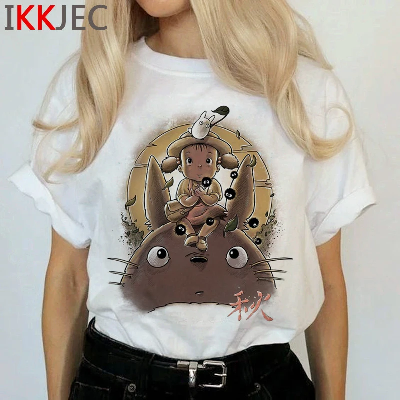 Женская футболка с забавным рисунком Тоторо Хаяо улзанг смешной мультяшный Топ в