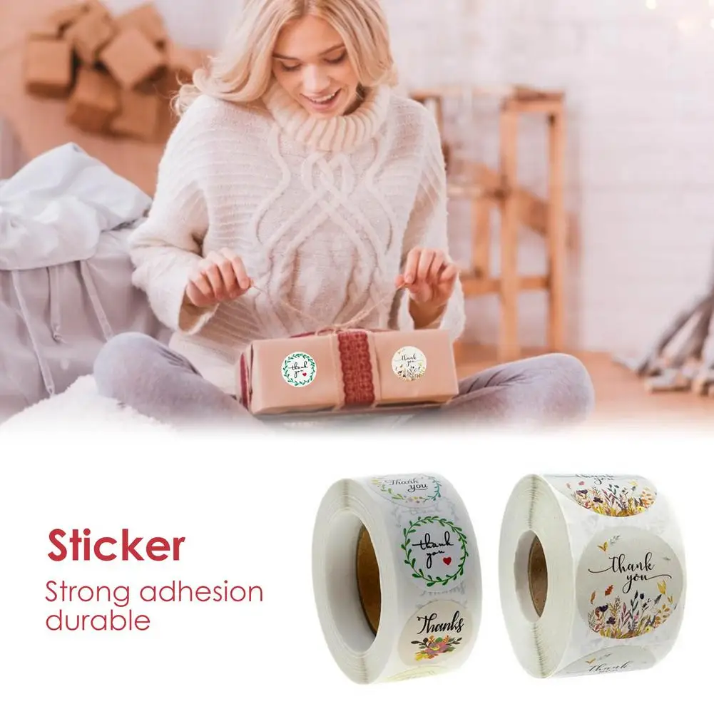 

Спасибо, рулон наклеек-500 шт., герметичные упаковочные наклейки с несколькими узорами, спасибо, наклейки для упаковки выпечки